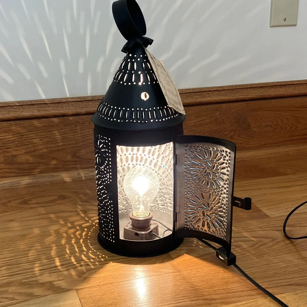 1960’s Black Revere Tin Punched Lantern